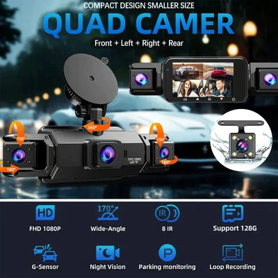 Driving recorder dashcam with infrared night vision