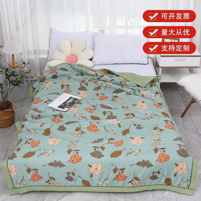 Оптовая Продажа с фабрики летнее прохладное одеяло простое печатное одеяло для кондиционирования воздуха будет продавать подарок для открытия летнее одеяло для печати логотипа