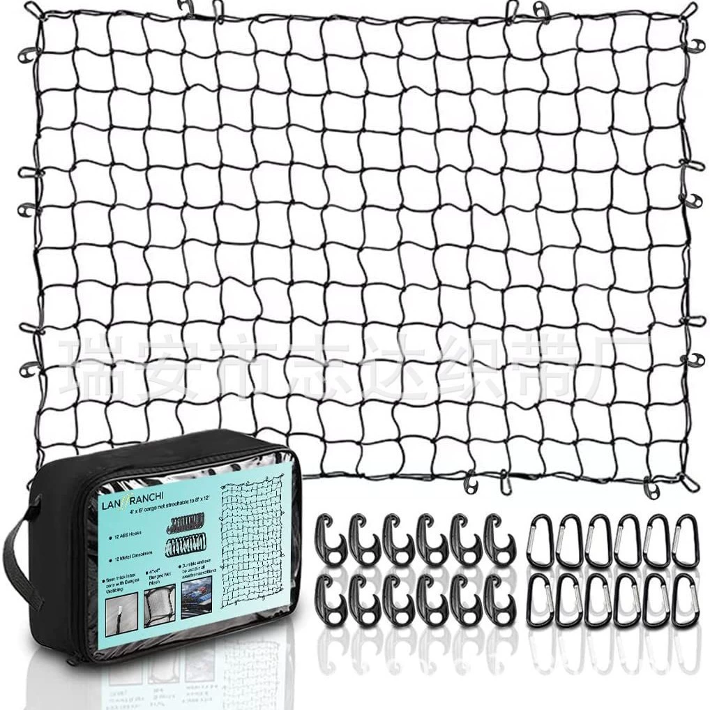 Грузовая сетка подходит для пикапа, токарного станка, 4X6 дюймов, 180*120 см, сетка для багажа на крыше автомобиля, сетка для пикапа