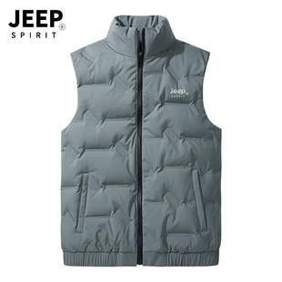 JEEP JEEP 2023 men's down vest casual stand collar multi-bag loose breathable couple vest men 2016