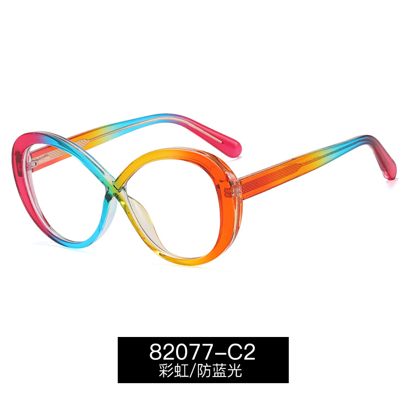 Montura de Gafas Redondas 82077 de TR90 con Filtro de Luz Azul