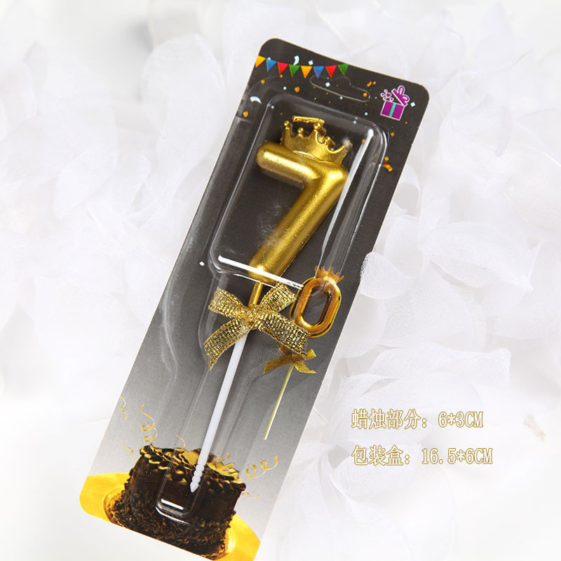 デジタルキャンドルケーキデコレーションゴールデンデジタルベーキングロングポールスレッドクリスタル誕生日キャンドルパーティー雰囲気用品|undefined