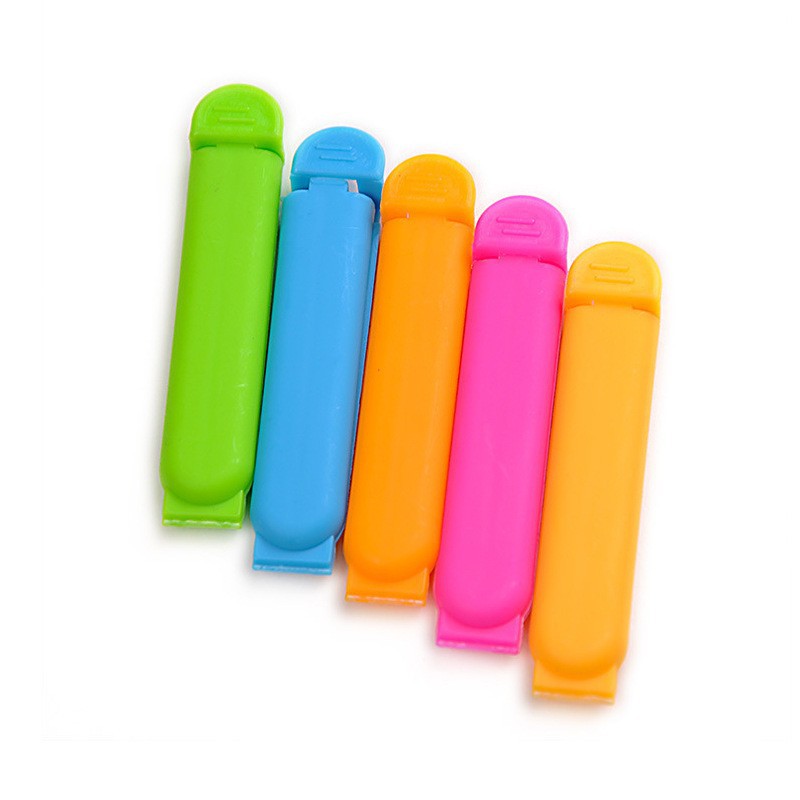Clips de sellado de alimentos del fabricante, clips a prueba de humedad y para mantener la frescura para té, leche en polvo, refrigerios, bolsas de alimentos, clips de sellado de plástico con logotipo personalizado.
