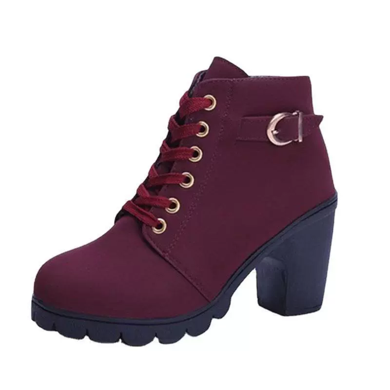 High low boots platform for leisure with zipper, wholesale