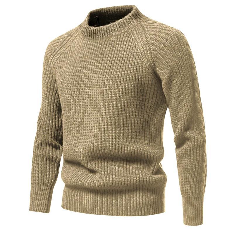 Herren Wollpullover Mit Rundhalsausschnitt Für Herbst Winter_voghion.com
