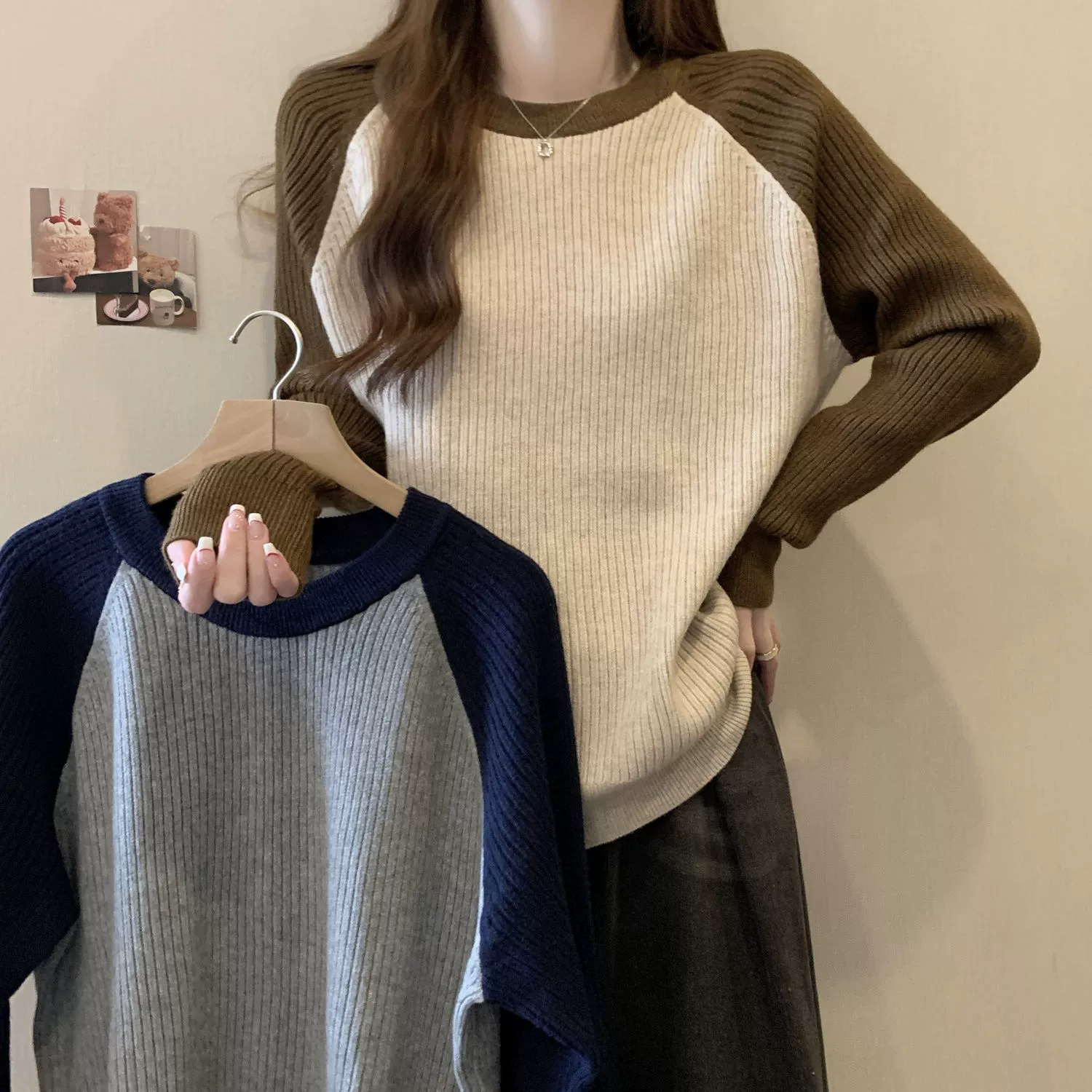 Женская футболка с длинным рукавом, базовый слой, подходит для весны, осени и зимы, новый стиль, свободный крой, стройнящая, больших размеров, средней длины.