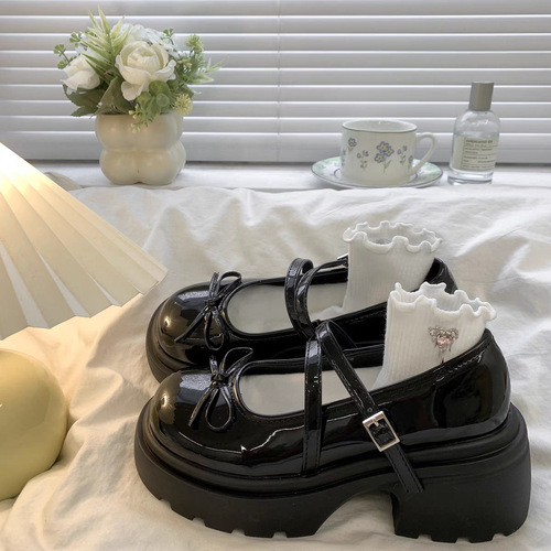 Silver French Flat Heel Pumps for Women 2025 New Summer Pair with Skirts Retro High Thick Sole Mary Jane Shoes