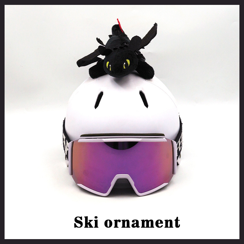 Helmet Doll, Cool Little Flying Dragon Doll Decoration, Ski Helmet Half Helmet Accessories, Universal and Versatile Detachable Decoration