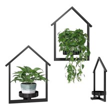 跨境新品窗式壁挂花盆金属铁制工艺品家居花园装饰品摆件代发