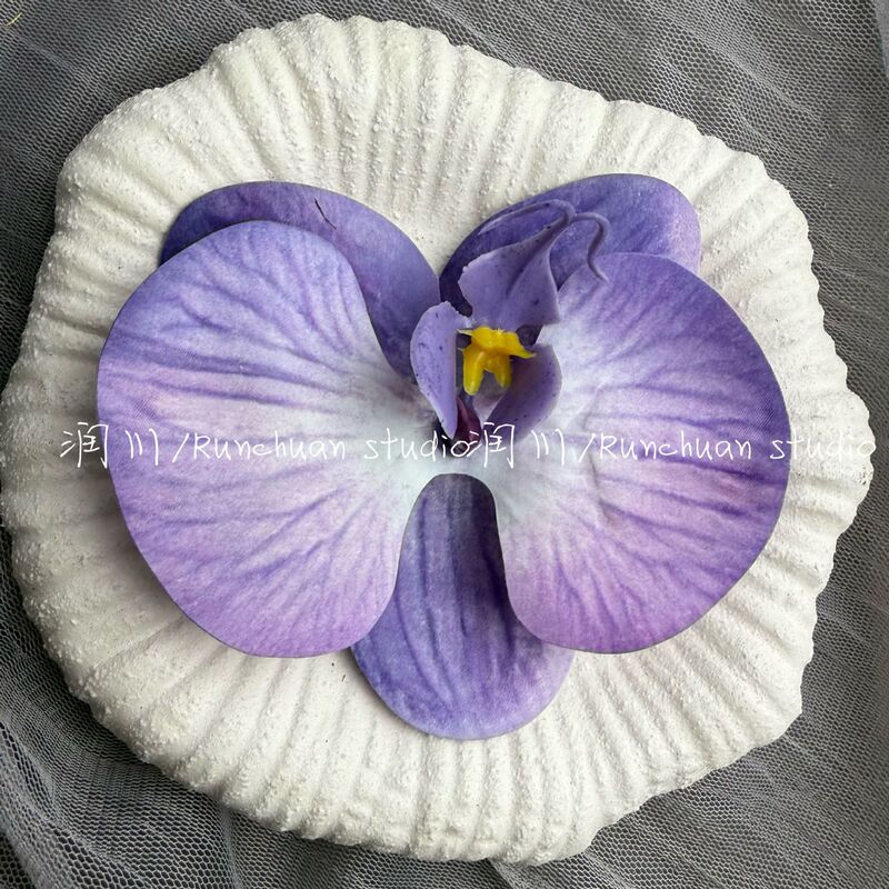 3Dプリントフィルム胡蝶蘭単輪花頭手作り結婚お土産喜糖箱装飾diy靴花|undefined