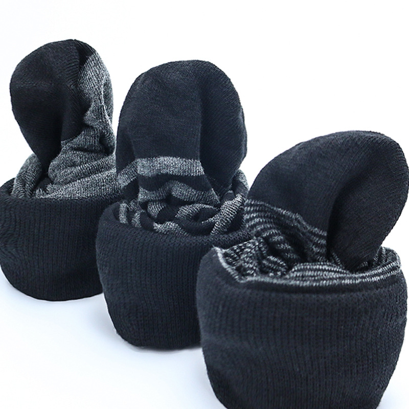 Chaussettes longues à rayures, couleur unie, style business, tendance, automne-hiver, épaisses, pour hommes, grande taille, 2025d_voghion.com