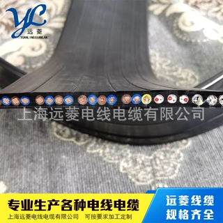 远菱直销 阻燃低烟无卤 扁平电缆WDZ-YSFBR 19*4+2*DMX512+1*CAT6