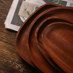 He Shì Home Decor Plate High-end Aesthetic Instagram Style Wholesale Dinner Plate Food Plate Wood Plate Wutang Wood Wooden Solid Wood Serving Tray