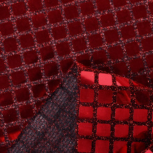 婚纱亮片面料线布8方块矩形多色珠片网纱面料女装连衣裙箱包礼服