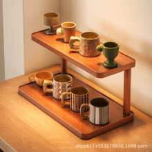 桌面置物架杯子收纳架子餐桌台面工位水杯咖啡杯茶具桌上小型杯架
