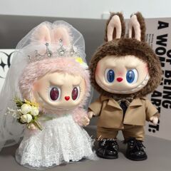 labubu娃衣婚礼压床娃娃结婚衣服labubu西装拉布布38cm(仅娃衣)