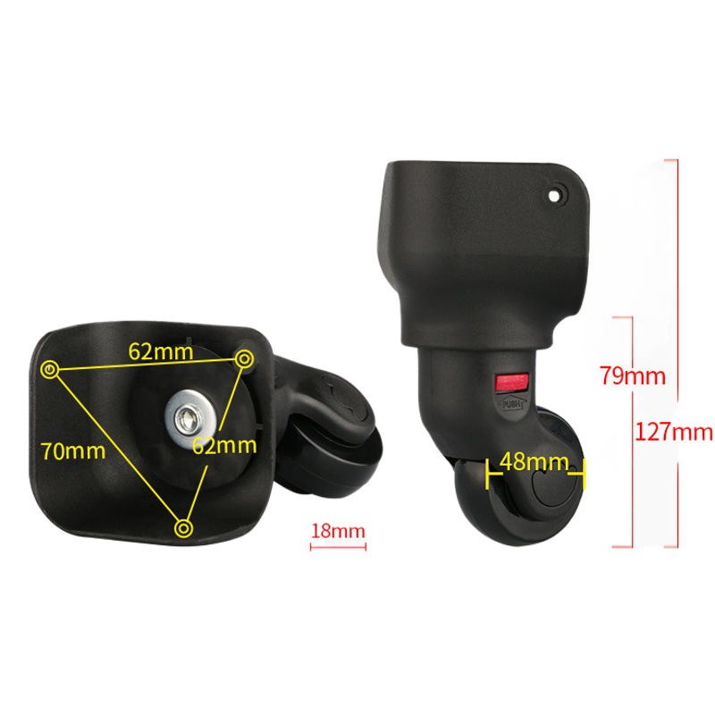 Luggage accessories wheel trolley case luggage case universal wheel bag caster luggage disassembly wheel repair accessories manufacturer