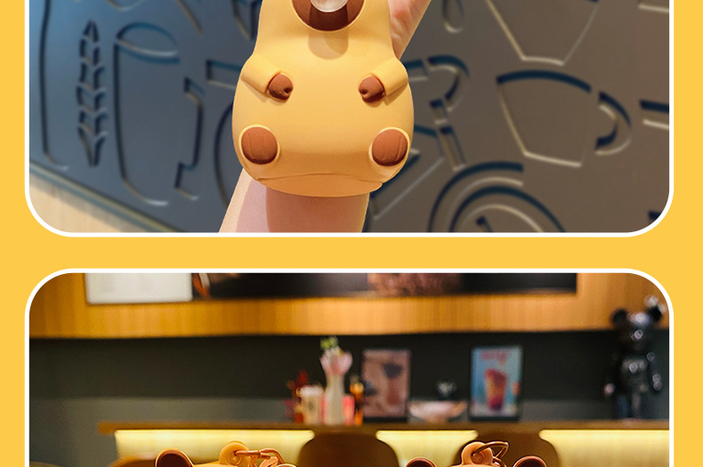 Capybara Plush Keychain With Bubble Blowing Stress Relief Feature_voghion.com