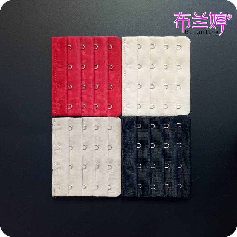 Fiber four-row and four-button stainless steel bra extension buckle, bra back buckle extension buckle, soft and breathable breast buckle