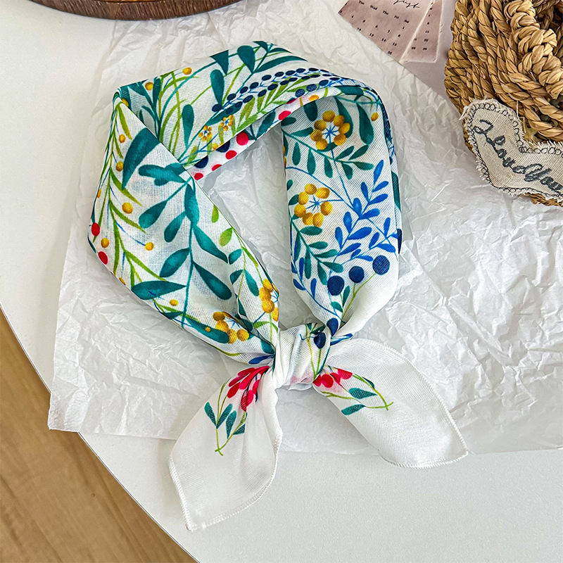 Bufanda de seda, bufanda cuadrada pequeña, bufanda fina, chal pequeño, protector de cuello de anacardo retro, bufanda decorativa, pañuelo en la cabeza, banda para el cabello