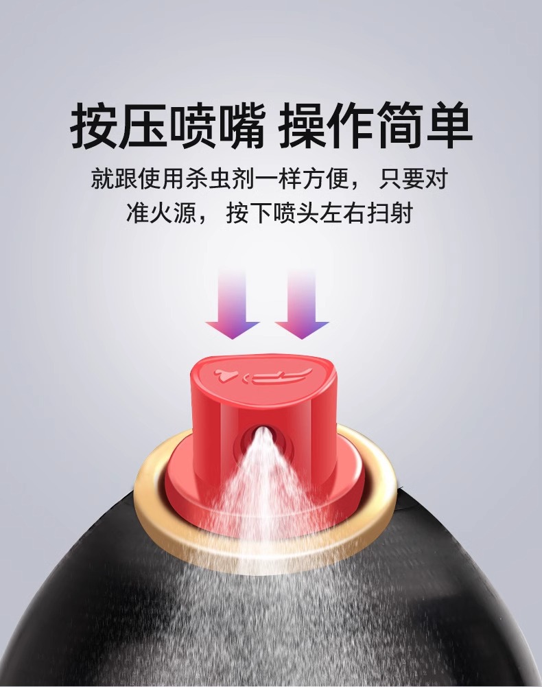 Fire Warrior car fire extinguisher 620ml small portable 21B water-based fire extinguisher car powerful fire extinguisher