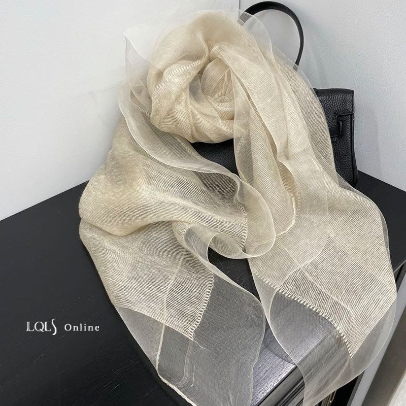 Silk beige autumn fashionable quality cloak
