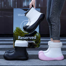 跨境 新品时尚彩色保暖鞋EVA厚底雪地靴女防水时尚冬季女鞋防滑外