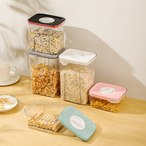 New square sealed can with spoon pet cat food moisture-proof storage can grain fresh storage milk powder can