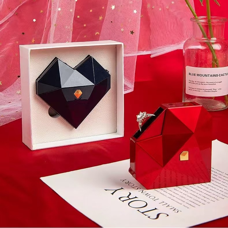 retro diamond storage system heart shaped