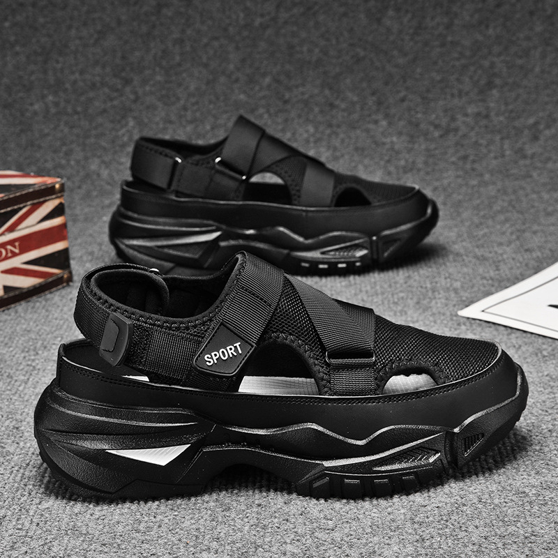 Zapatos de moda, zapatos deportivos huecos, nueva moda de verano, suela gruesa, sin cordones, sandalias de río de un pie, zapatos deportivos