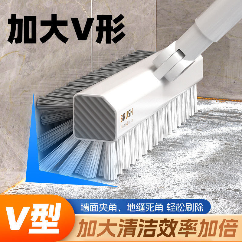 Large V-Shaped Crevice Brush for Cleaning Bathroom, Toilet, Kitchen Floor, and Wall Corners