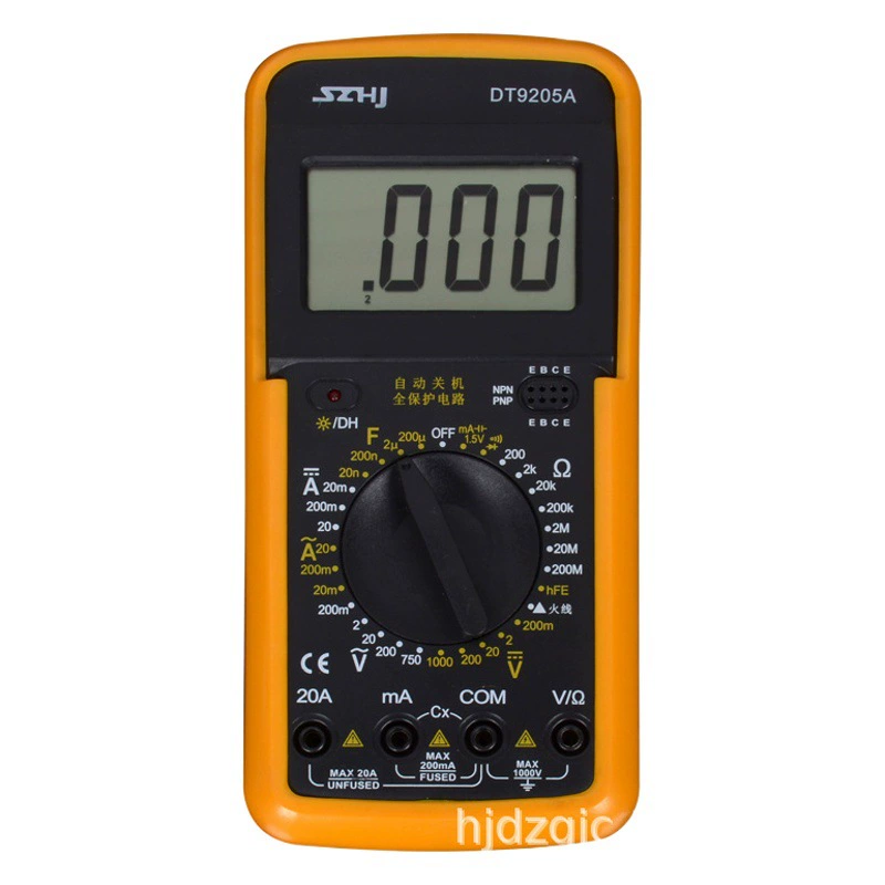 Высокоточный компактный портативный цифровой мультиметр Hengjiang Instruments DT9205A для электриков