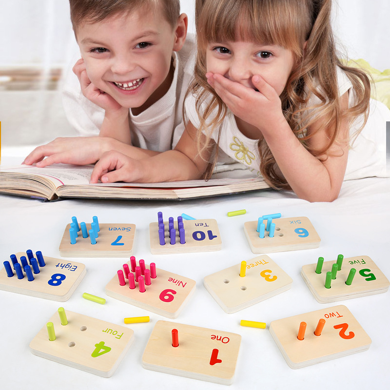 Cognitive wooden smart toy Montessori sensorics for teaching maths