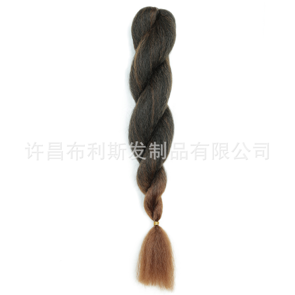 Peruica de trenza africana colorida de cabello de seda de baja temperatura 26 pulgadas de trenza de trenza grande trenza