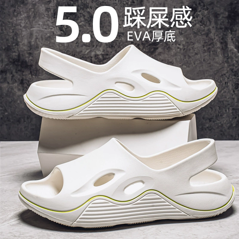 Мужские летние новые кроссовки EVA для активного отдыха, дышащие водные туфли, нескользящие пляжные сандалии для прогулок по реке.