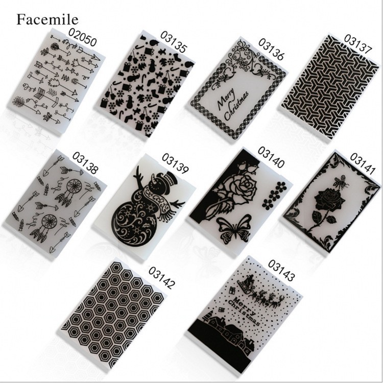 A variety of sets of plastic bumpy flower templates pressure flower…