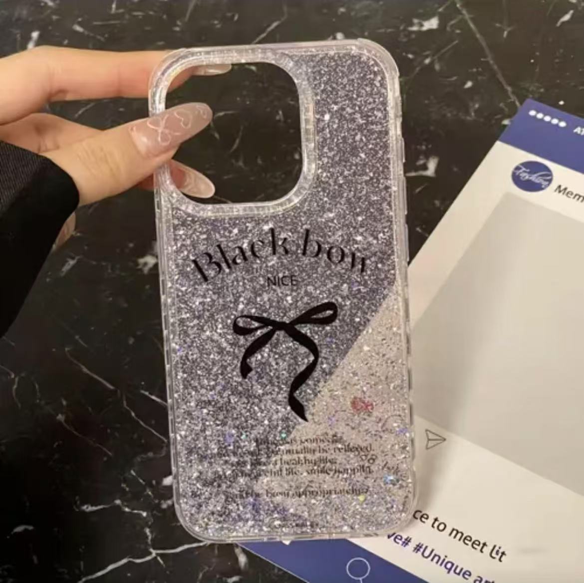 Polvo de brillo IMD transfronterizo para estuche para teléfono móvil iphone15 Apple 15/14pro Japón y Corea 13/12 femenino 11