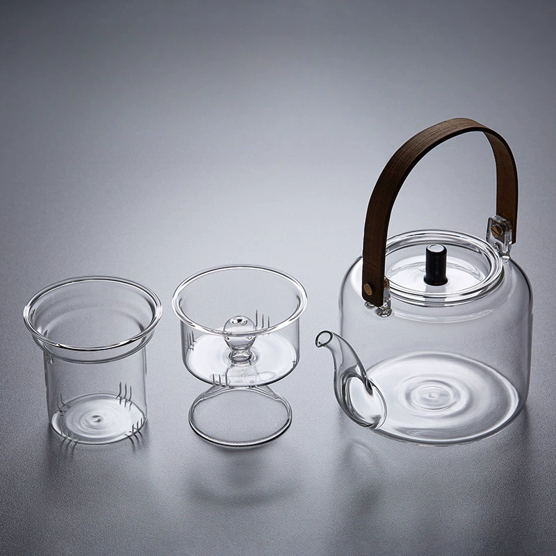 Transparent teapot for home use, increased thickness, simple and elegant design
