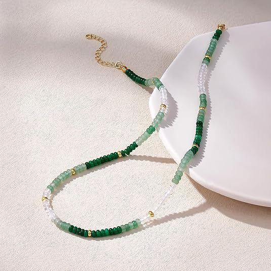 15g Weight Lobster Trigger Clasp Closure Clasp Closure Type Necklace Classification Beaded Chain Chain Type 1 Piece Quantity Daily, Street Occasion natural stone Material Geometric Pattern Women's Gender Simple Style Style Simple Style Geometric Natural Stone Beaded Chain Necklace 15