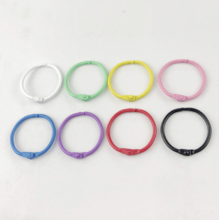 Wholesale 30mm Painted Colorful Binding Buckle Stationery Book Ring Metal Iron Ring Movable Buckle Desk Calendar Card Ring Loose-Leaf Buckle Now
