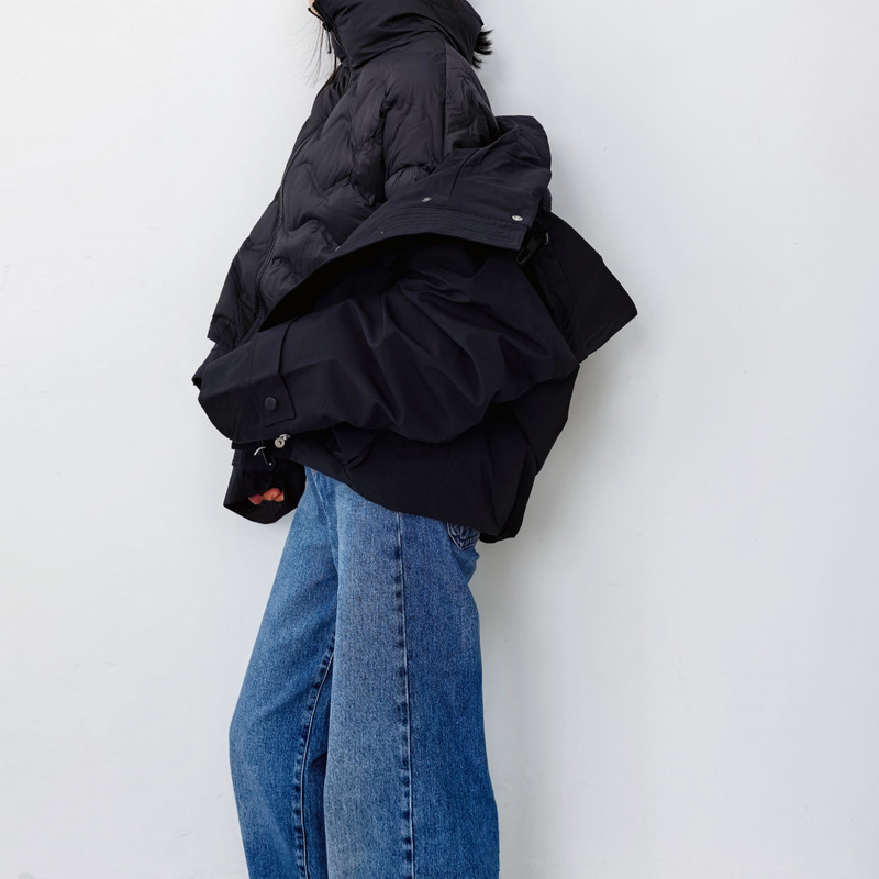 Clearance Sale: 3-in-1 Detachable down Liner Outdoor Windproof Jacket, Lightweight Short down Coat for Women