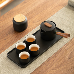 Чайный сервиз, комплект, глина, японский современный чай, простая подарочная коробка, легкий роскошный стиль