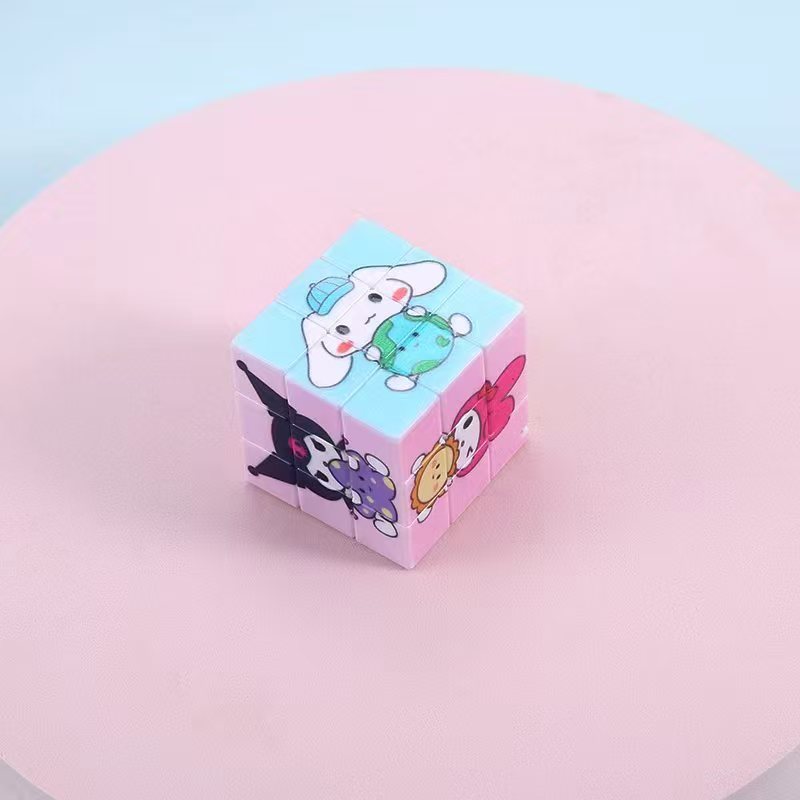 卡通可爱三丽鸥益智开发大脑三阶魔方学生钥匙扣挂件书包挂饰批发|undefined