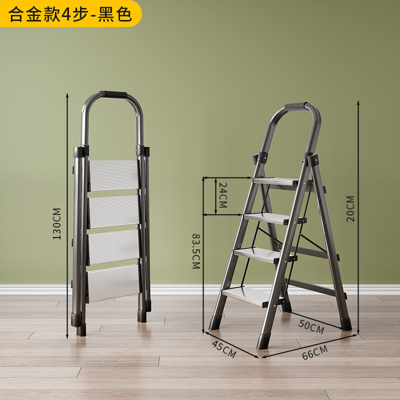 Escalera especial para el hogar Escalera de aleación de aluminio espesa Escalera de escalera plegable multifuncional interior Escalera retráctil segura y conveniente