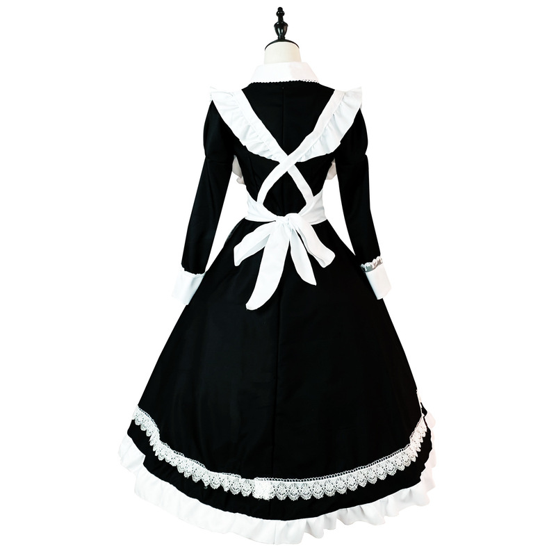 英国長袖メイド服コスプレスーツロリータパフォーマンス制服アニメかわいいメイド|undefined