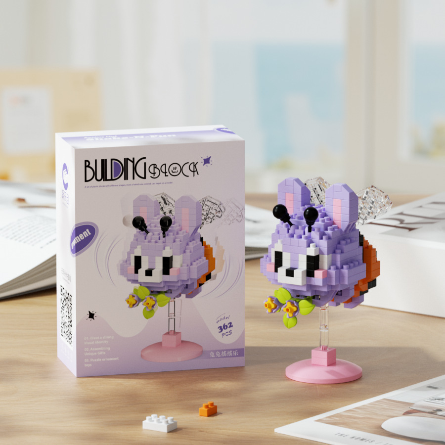 Compatible con Lego Bee Shaker Animal Building Block Adornos de muñecas de dibujos animados Juguetes educativos para niños Regalo del día de los niños
