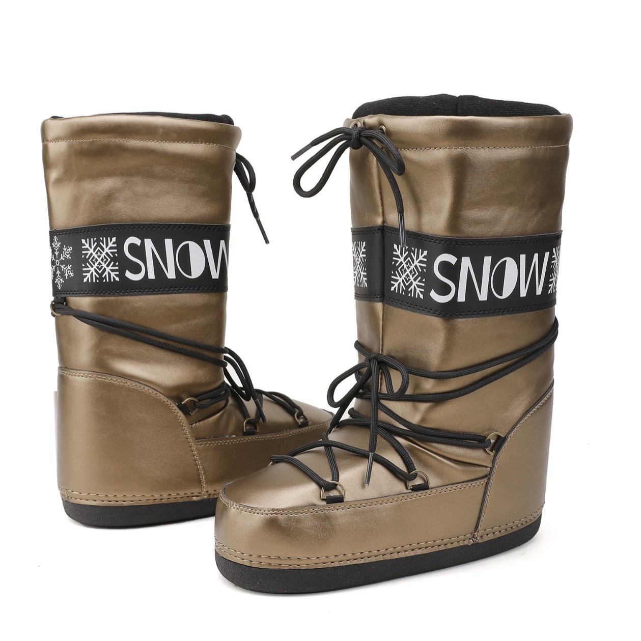 Botas espaciales transfronterizas 2025 nuevas de moda cálidas impermeables de caña alta y ligeras tipo luna.