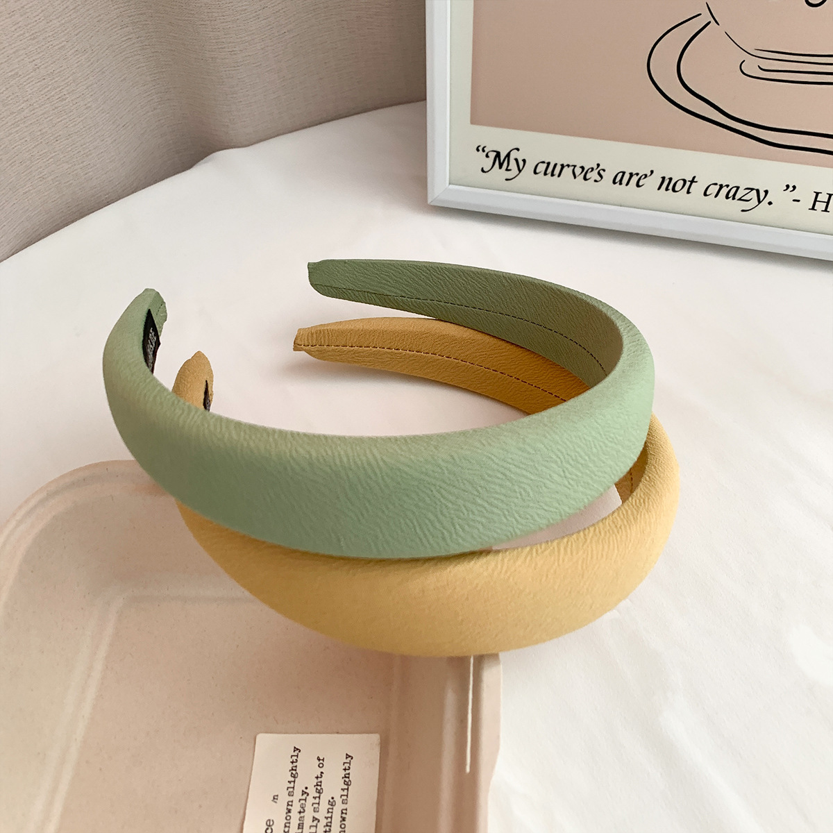 RUDAN Korea syksyn ja talven muoti monipuolinen korkea kallo-pääpanta hiusasusteet naisten yksivärinen yksinkertainen huippuluokan sienipääpanta_voghion.com