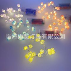チューリップランプ銅線ランプ誕生日プレゼントled装飾ランプ花束花飾り電池金usbクロスボーダー