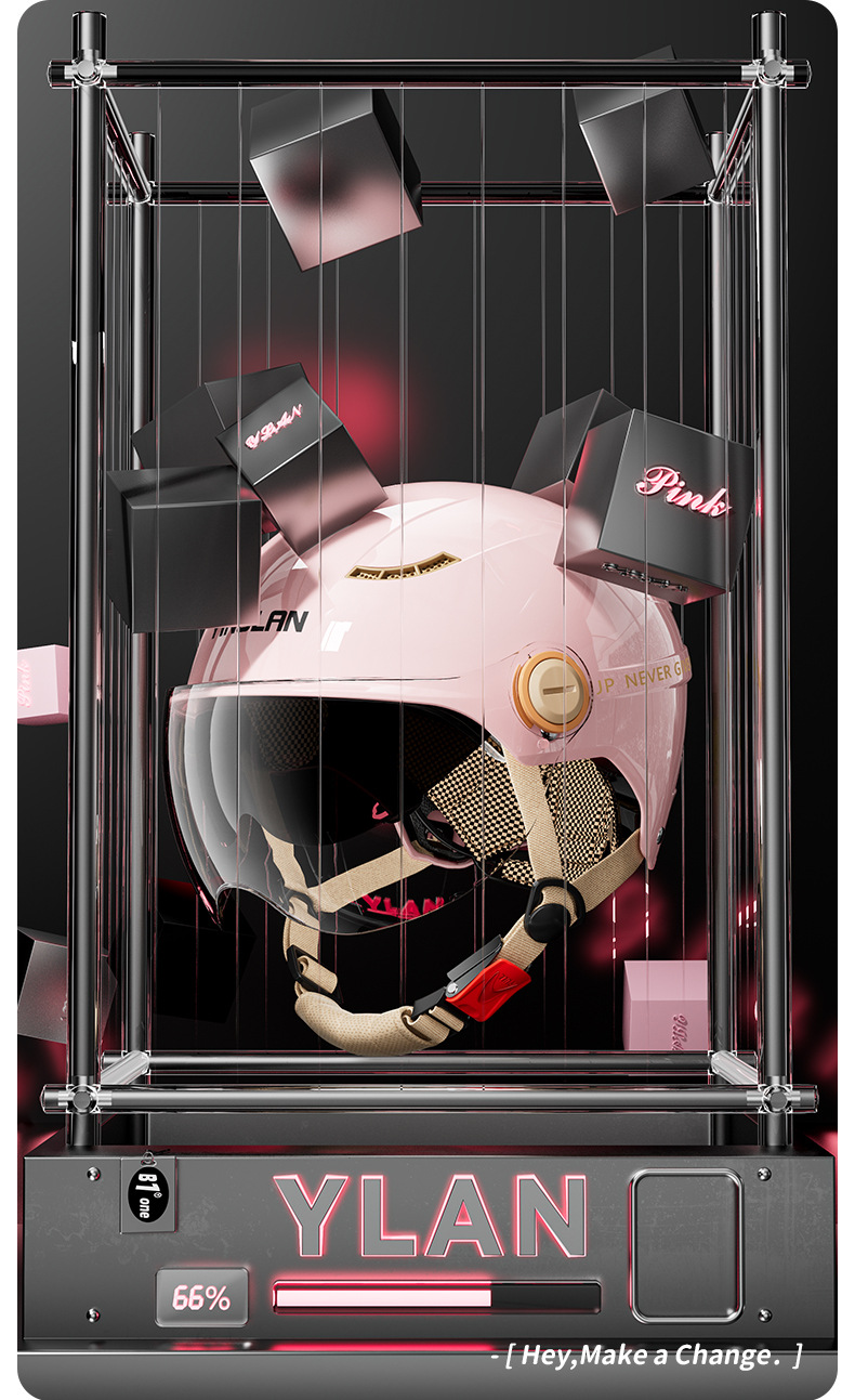 Yinglan Helmet Electric Vehicle Women's Model for All Seasons, No Hair Pressure, 3C Certified, Cute Winter Warm Safety Helmet